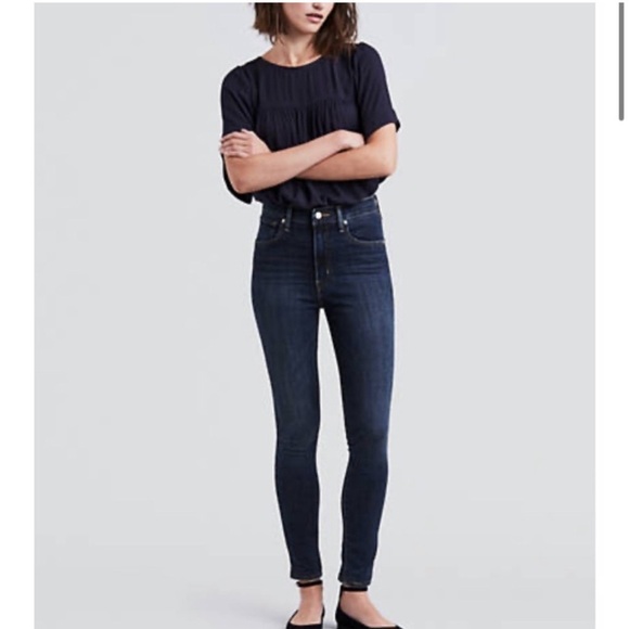 Levi’s Mile High Super Skinny Dark Wash - Picture 1 of 10